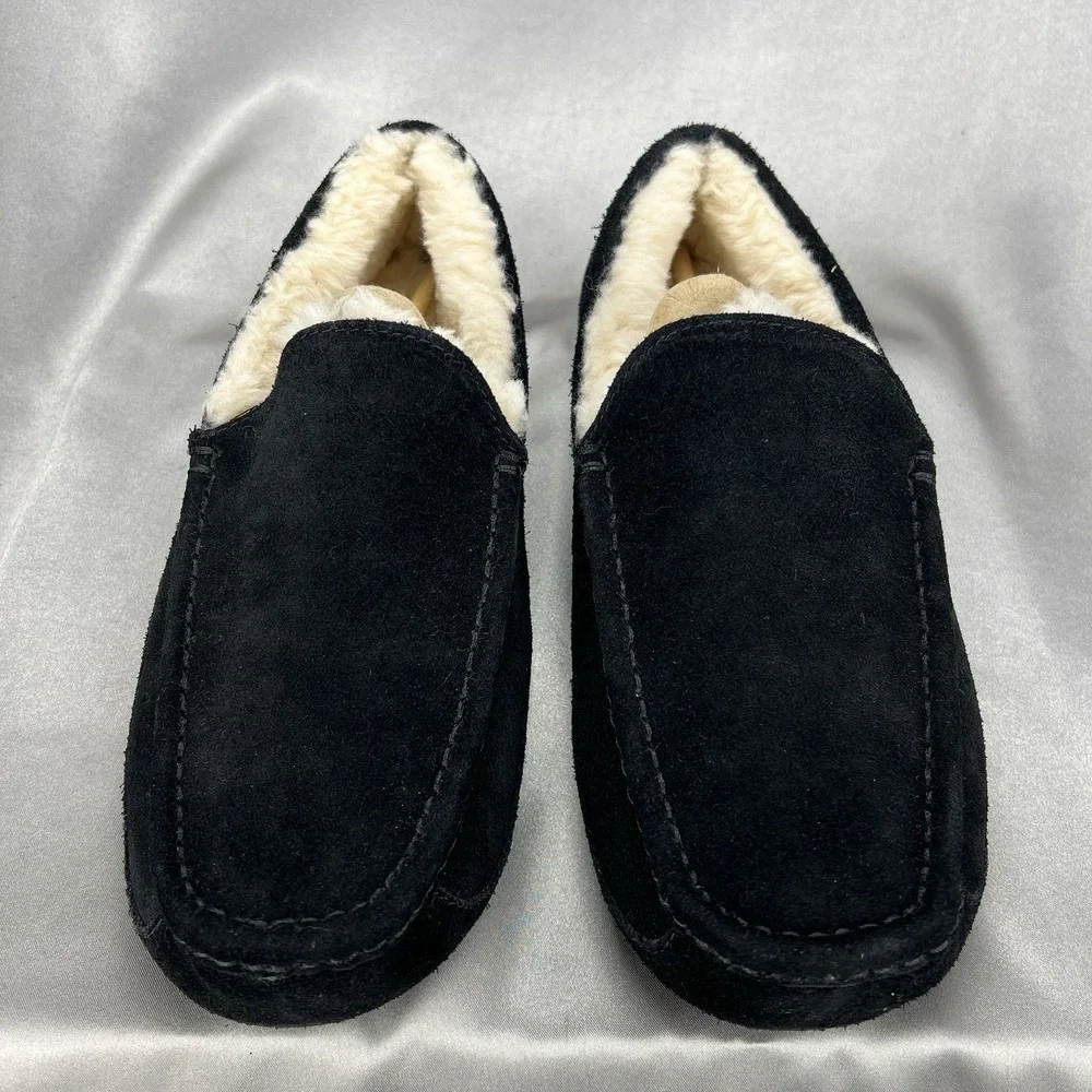 UGG Men's 11 Ascot Slipper | Black | 1101110-BLK | Comfort Slip-On Authentic New
